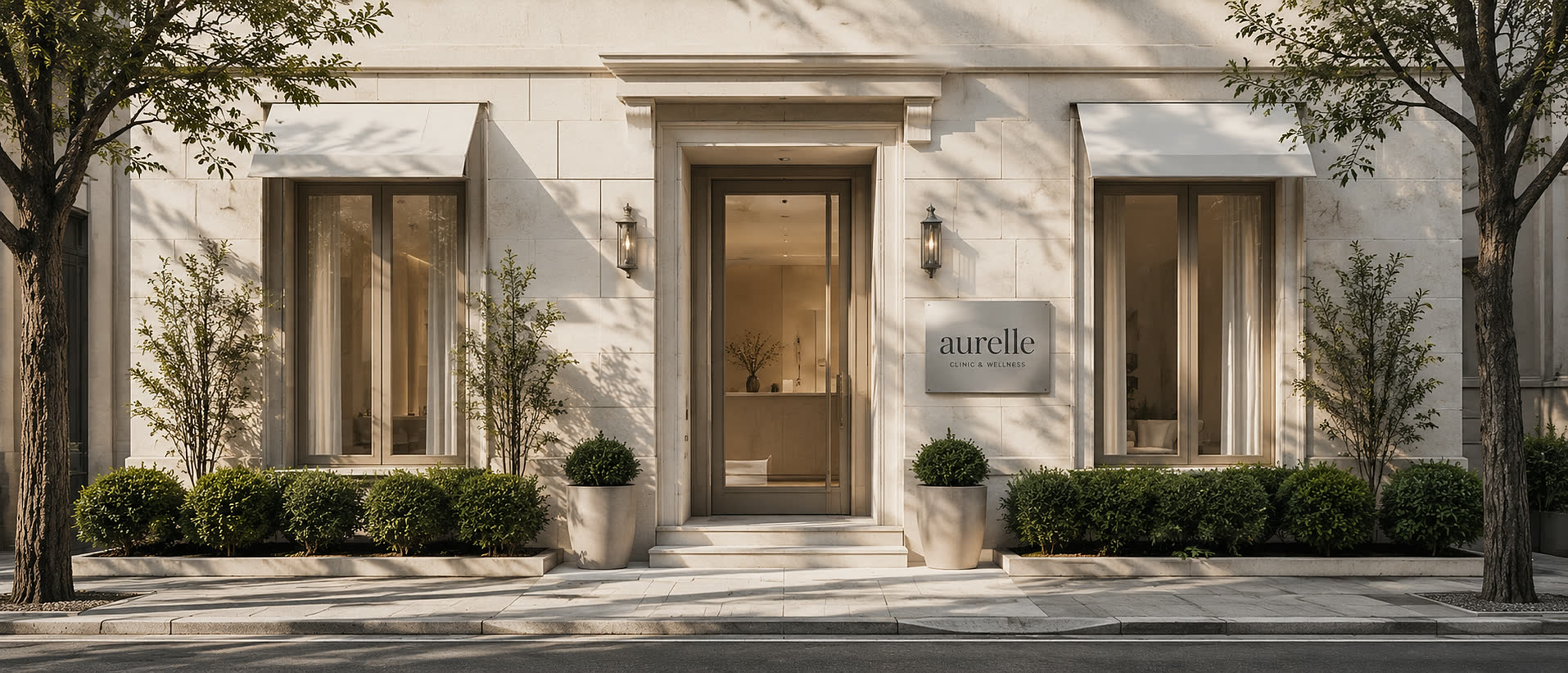 The AURELLE clinic entrance